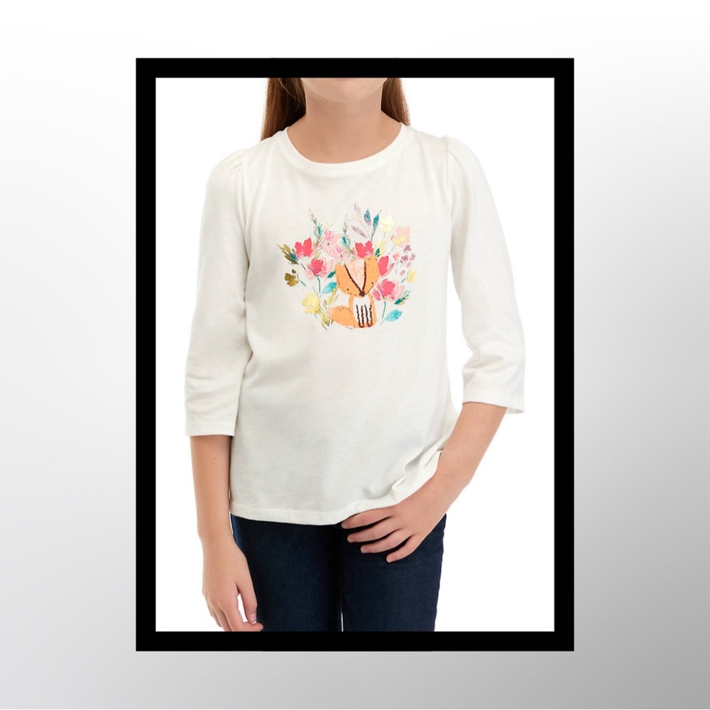 Girls 7-16 3/4 Sleeve Graphic T-Shirt
